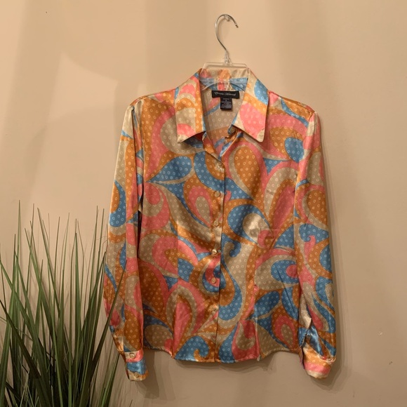 Vintage Tops - Connie Howard Vintage Style Pastel Button Down
